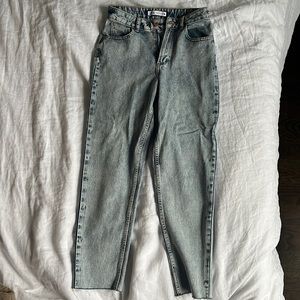 ZARA washed high-waisted straight leg jean (size 4)